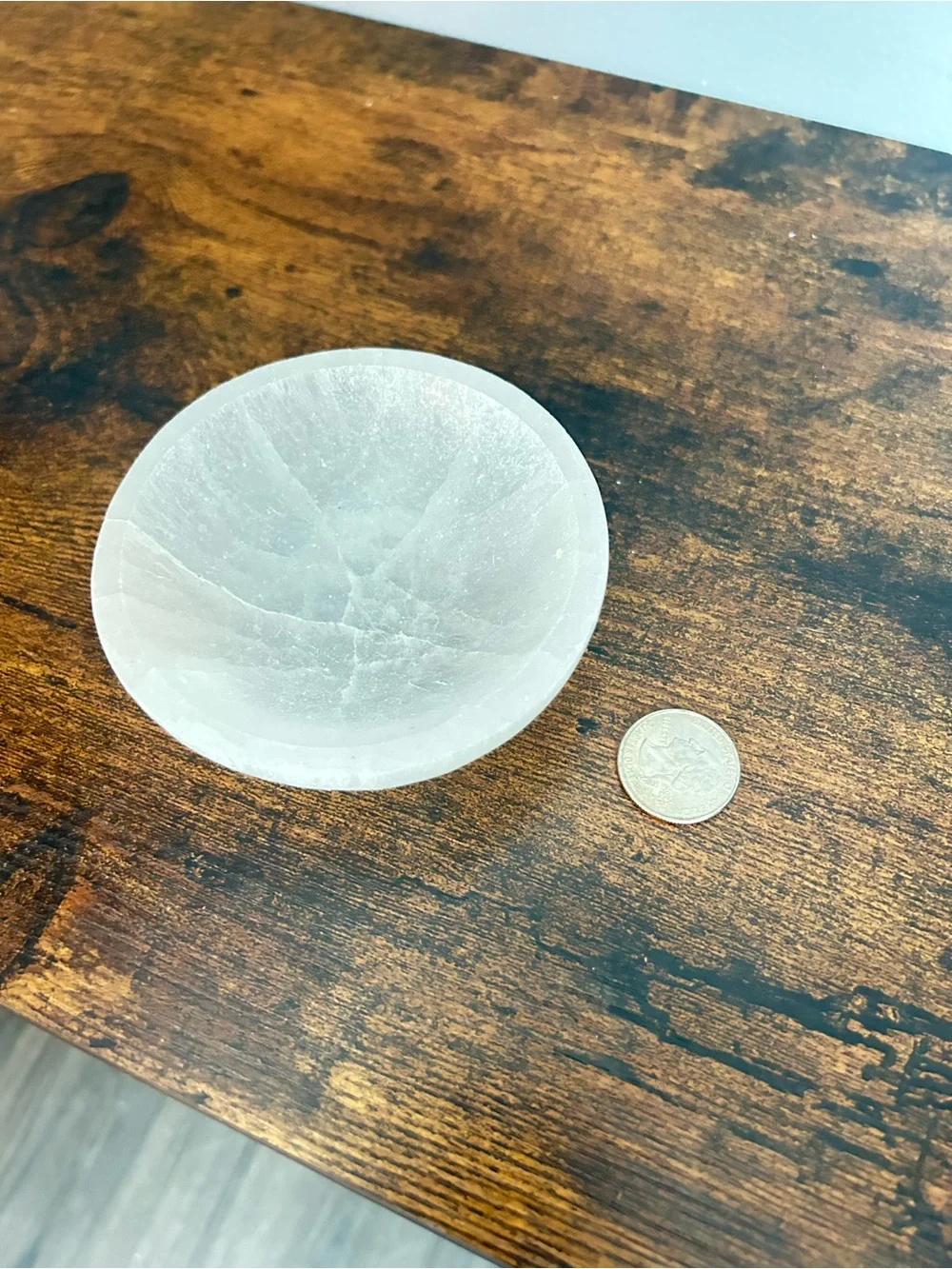 Selenite Decorative Bowl - White Crystal Home Accent